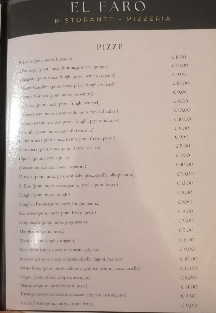 El Faro Photo Menu 8