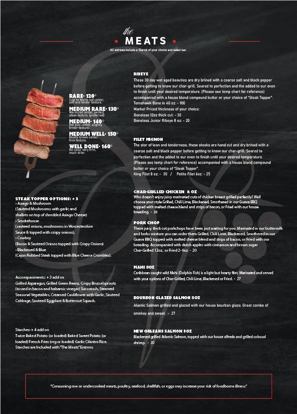 Southern Vine's Steakhouse Photo Menu 6