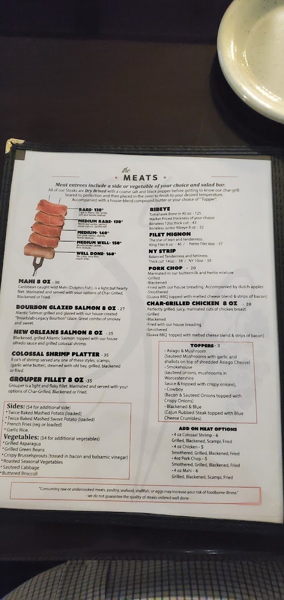 Southern Vine's Steakhouse Photo Menu 9