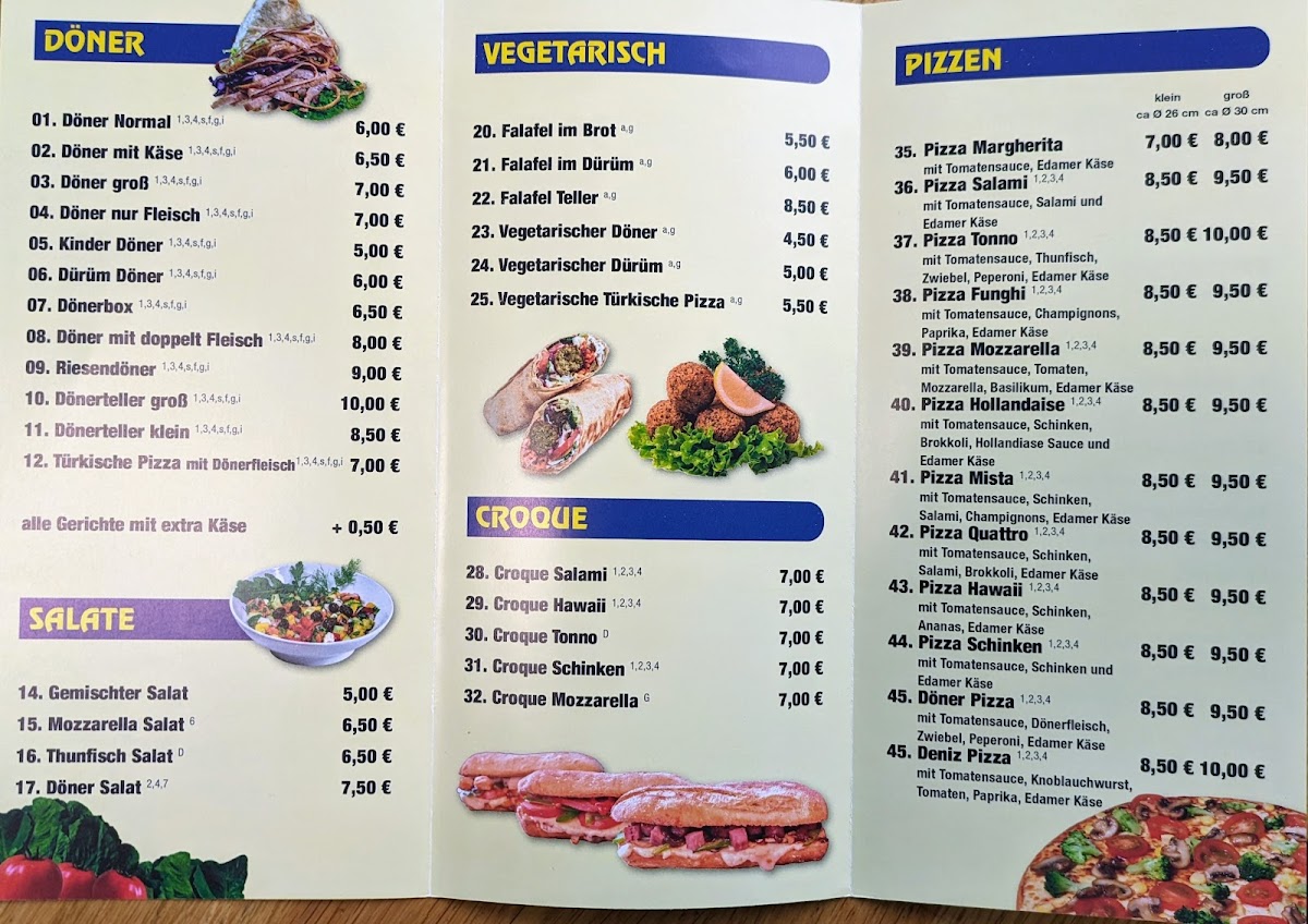 Deniz Döner & Pizzeria Photo Menu 1