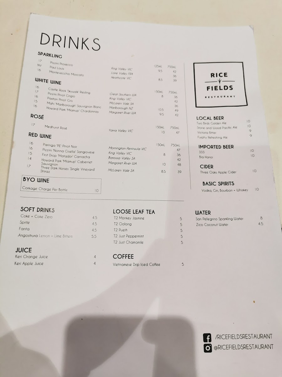 Rice Fields Restaurant Photo Menu 8