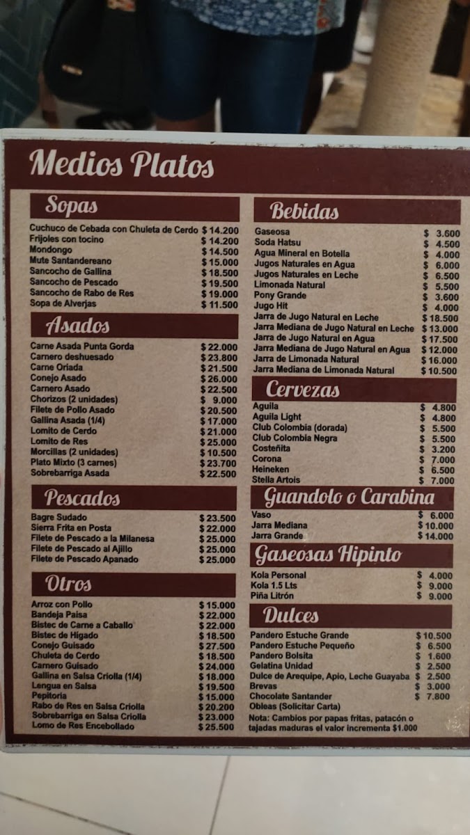 Restaurante El Santandereano Photo Menu 5