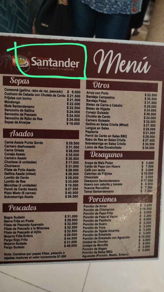 Restaurante El Santandereano Photo Menu 6