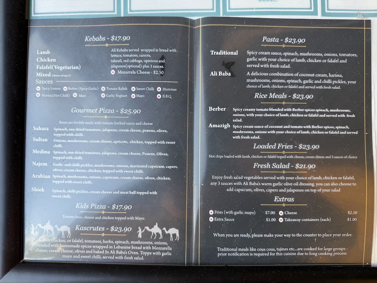 Ali Baba's Tunisian Cuisine Photo Menu 2