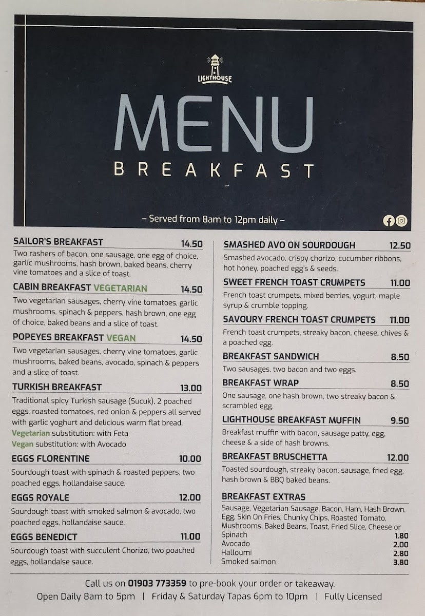 Lighthouse Cafe Photo Menu 2