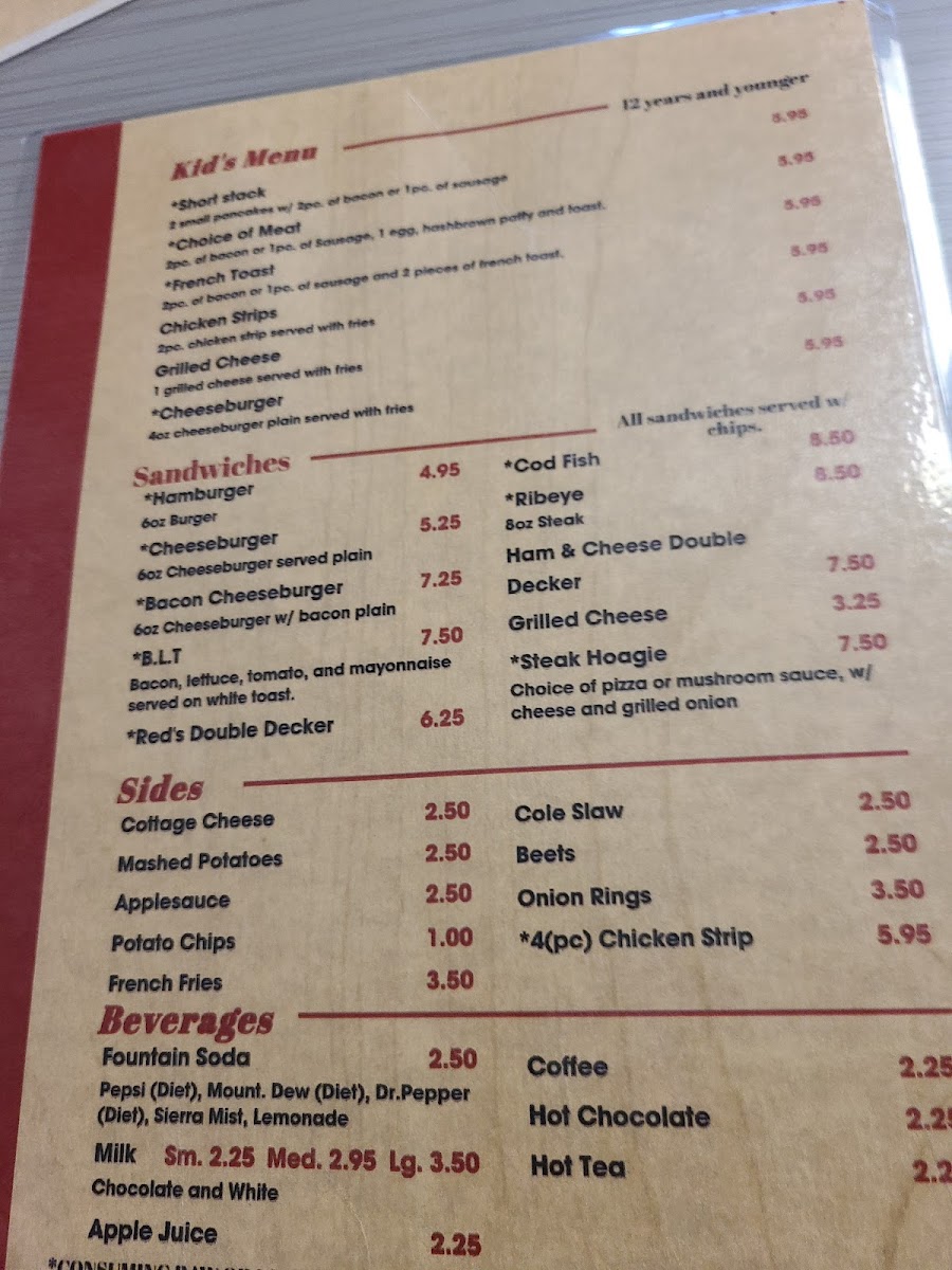 Lana's Diner Photo Menu 7