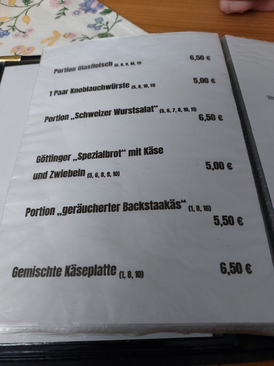 Gaststätte Hannberger Photo Menu 2