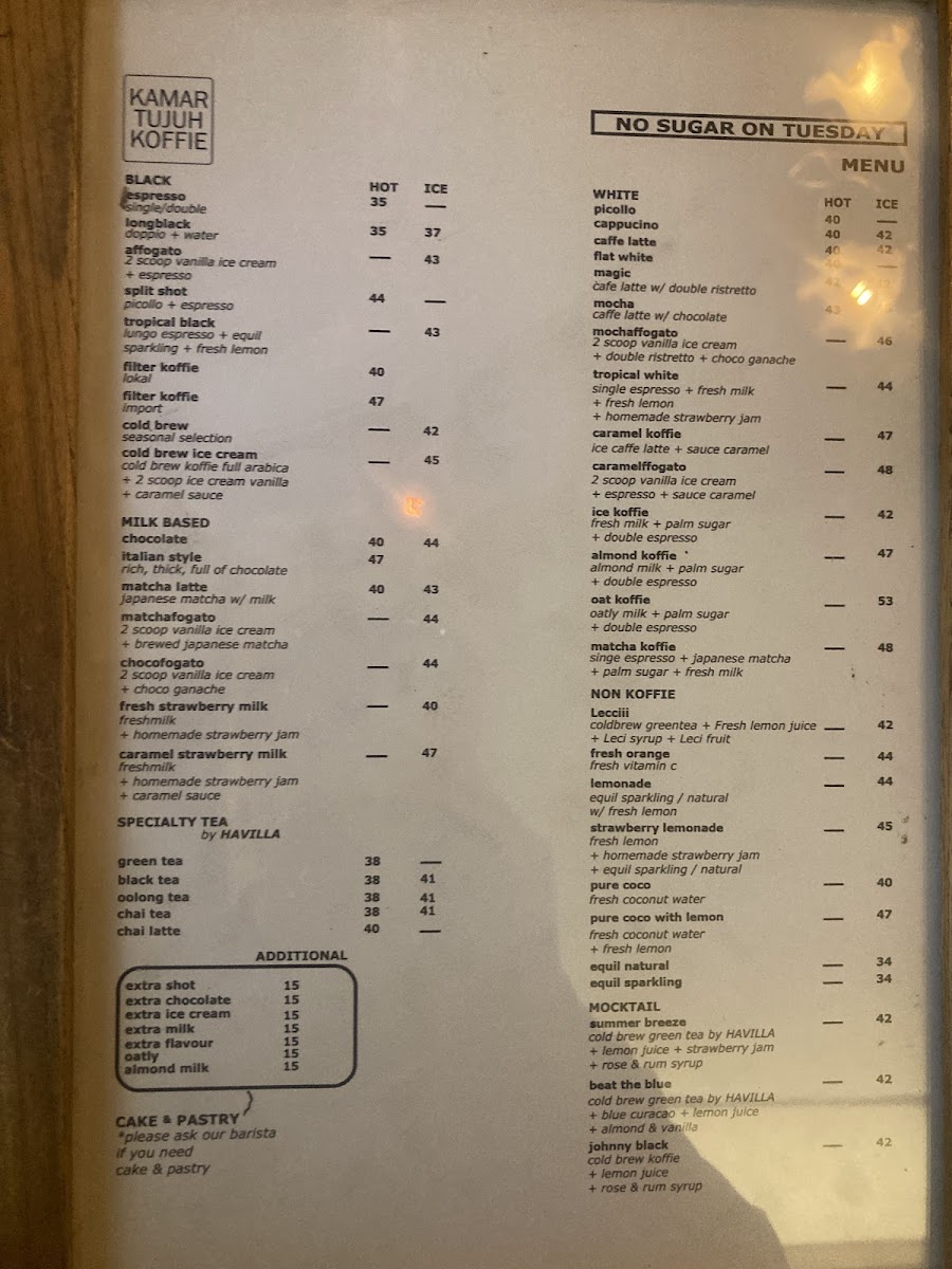 Kamar Tujuh Koffie Photo Menu 1