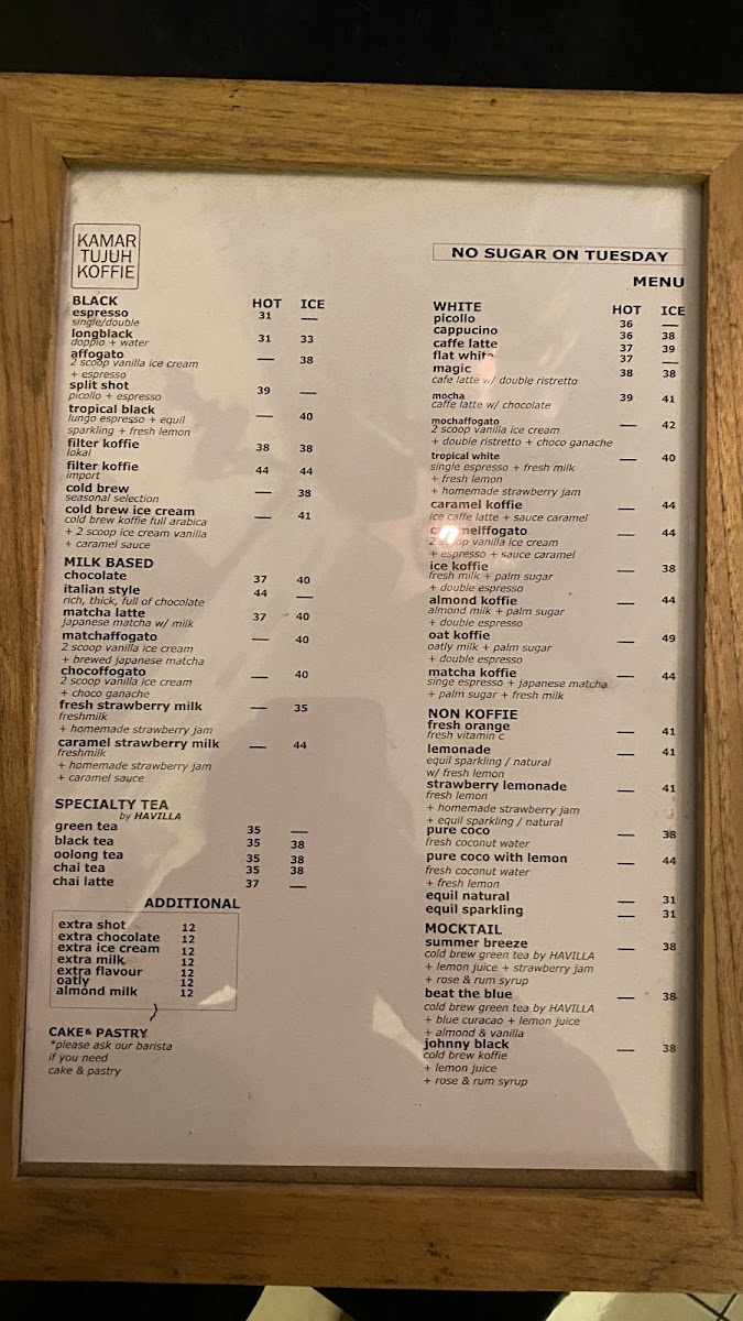 Kamar Tujuh Koffie Photo Menu 3