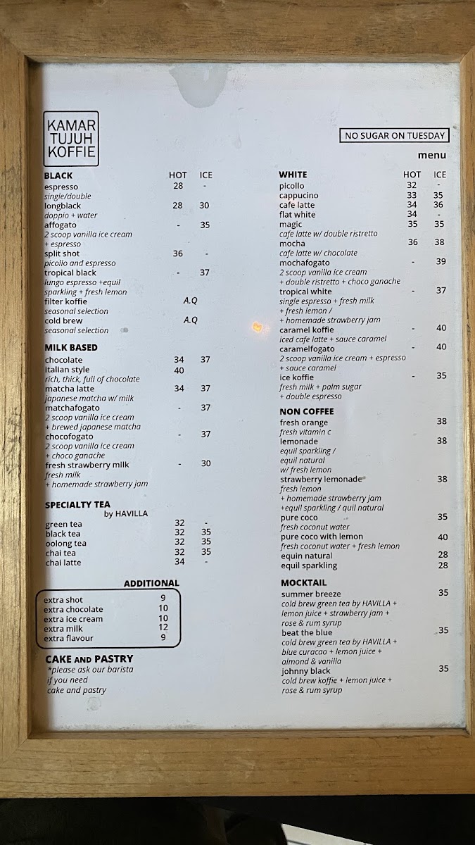 Kamar Tujuh Koffie Photo Menu 5