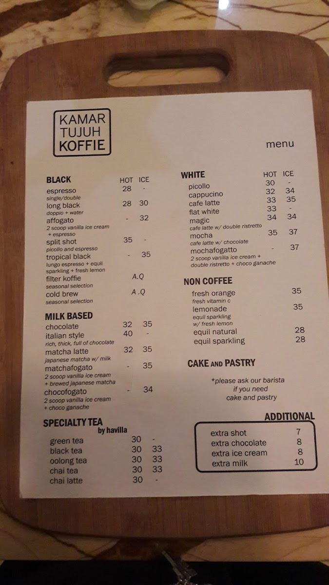 Kamar Tujuh Koffie Photo Menu 9