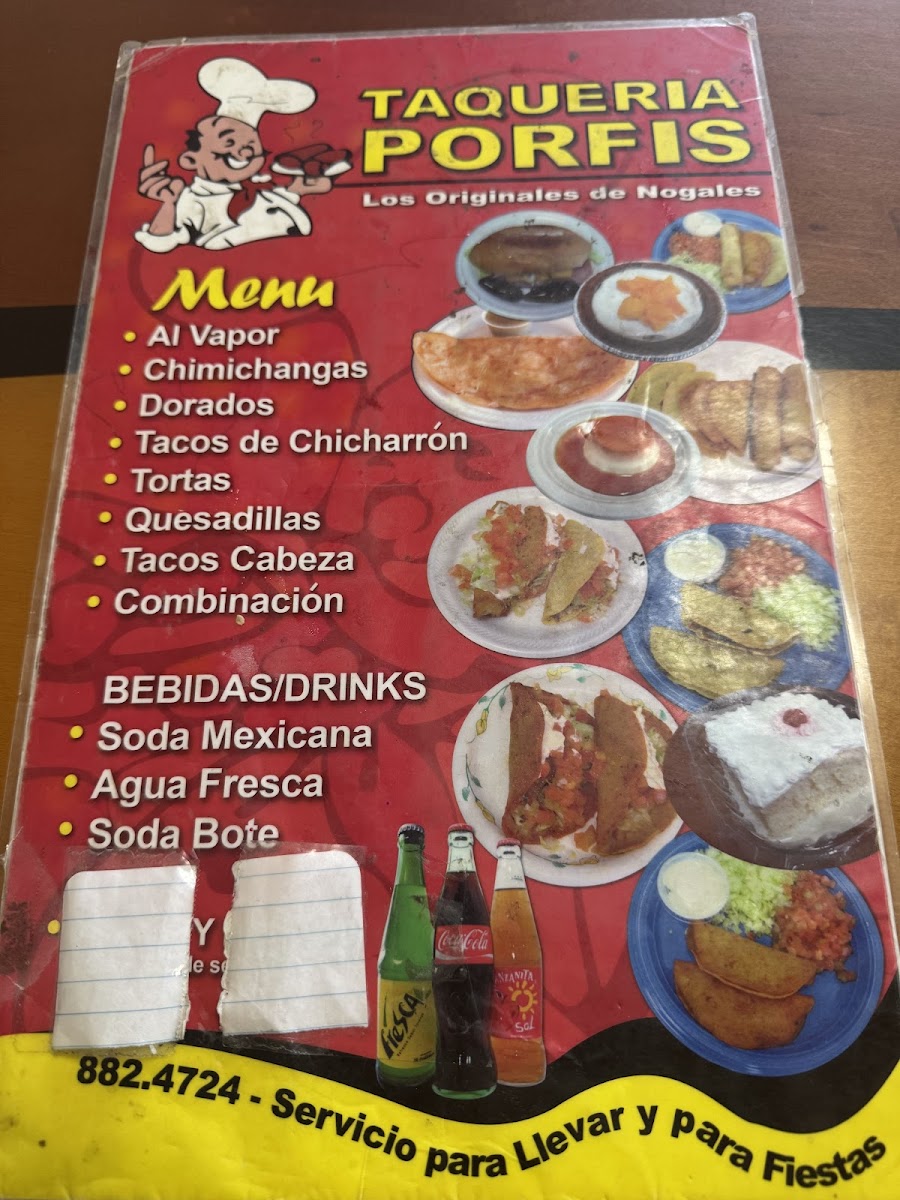 Taqueria Porfis Photo Menu 1