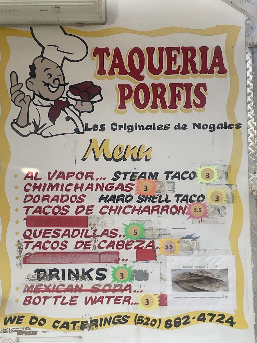 Taqueria Porfis Photo Menu 2