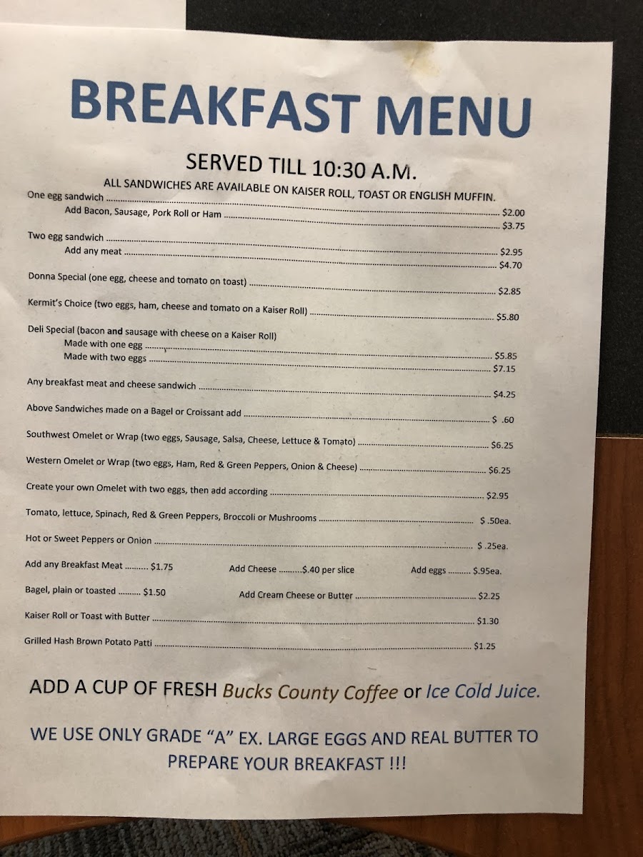 Berwyn Bistro Photo Menu 2