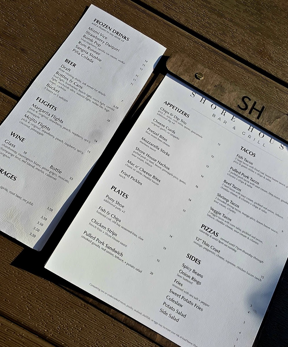 Shore House Bar & Grill Photo Menu 4