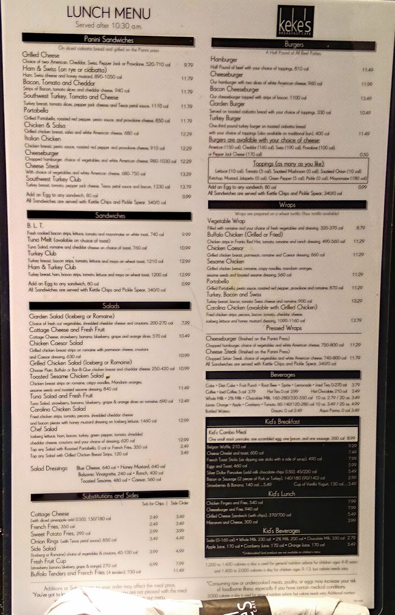 Keke's Breakfast Cafe Photo Menu 5