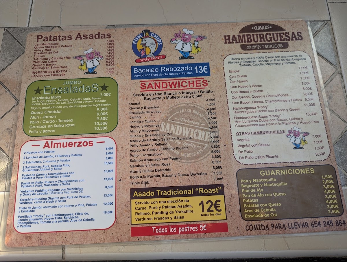Tricky Ricky's Restaurant & Bar Photo Menu 1