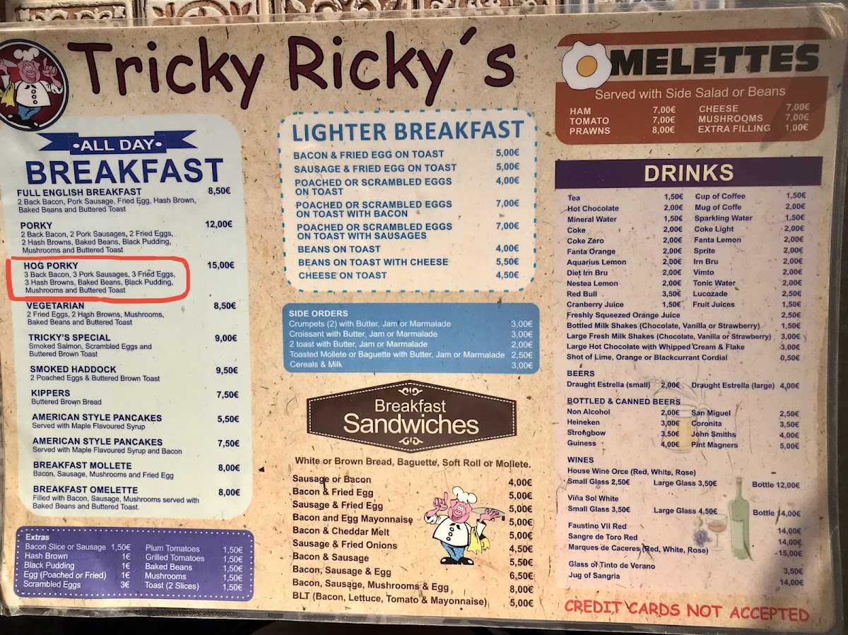 Tricky Ricky's Restaurant & Bar Photo Menu 5