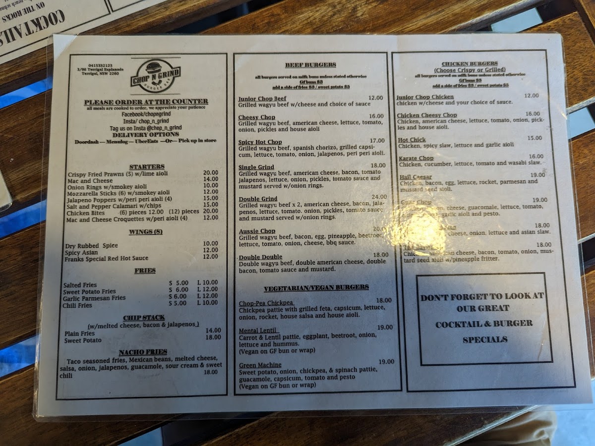 Chop N Grind Photo Menu 10