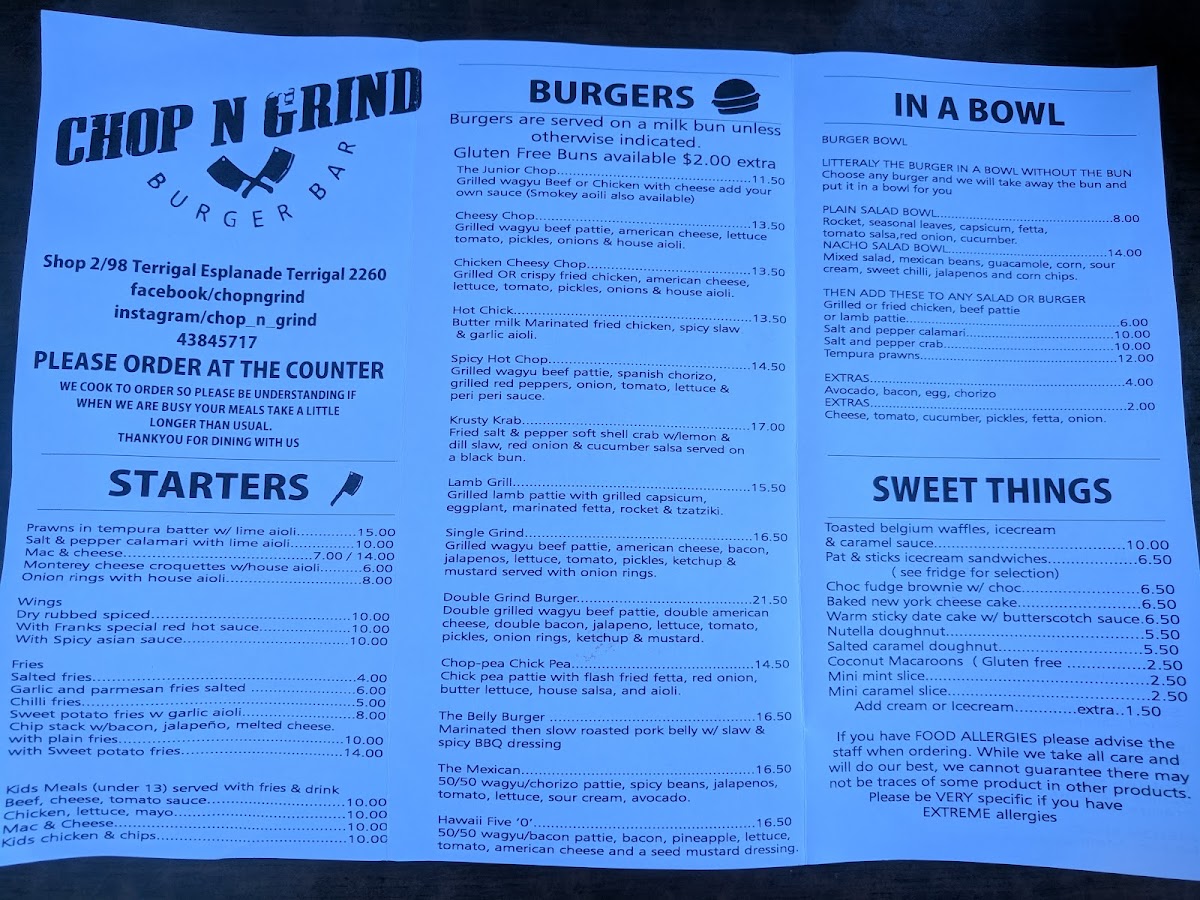 Chop N Grind Photo Menu 6