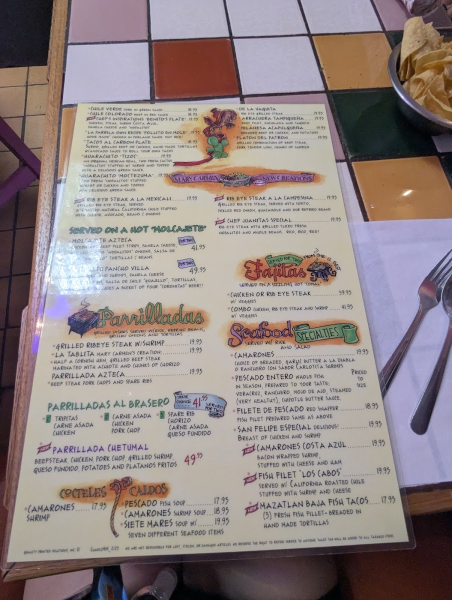 La Parrilla Restaurant Photo Menu 3