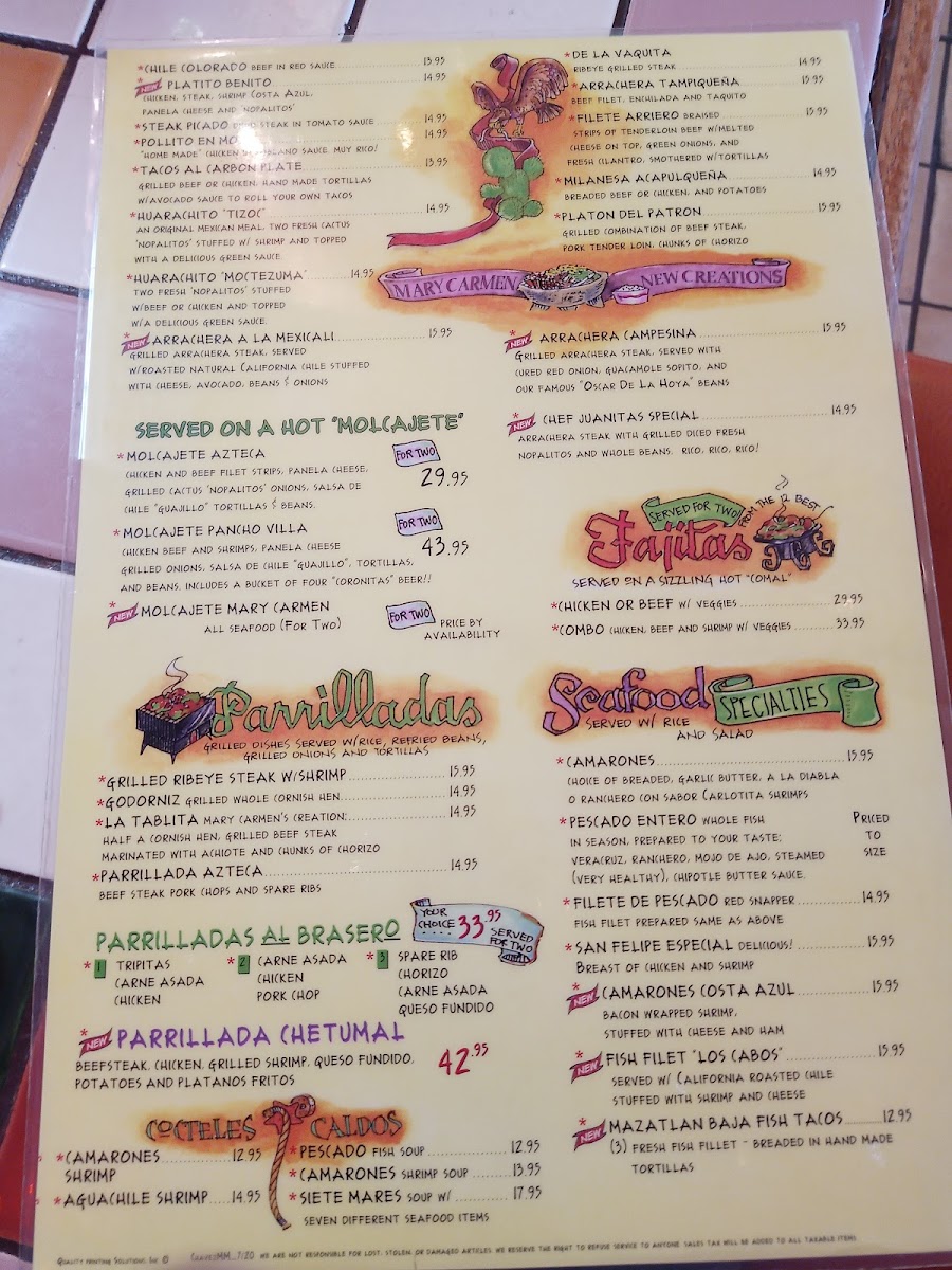 La Parrilla Restaurant Photo Menu 5