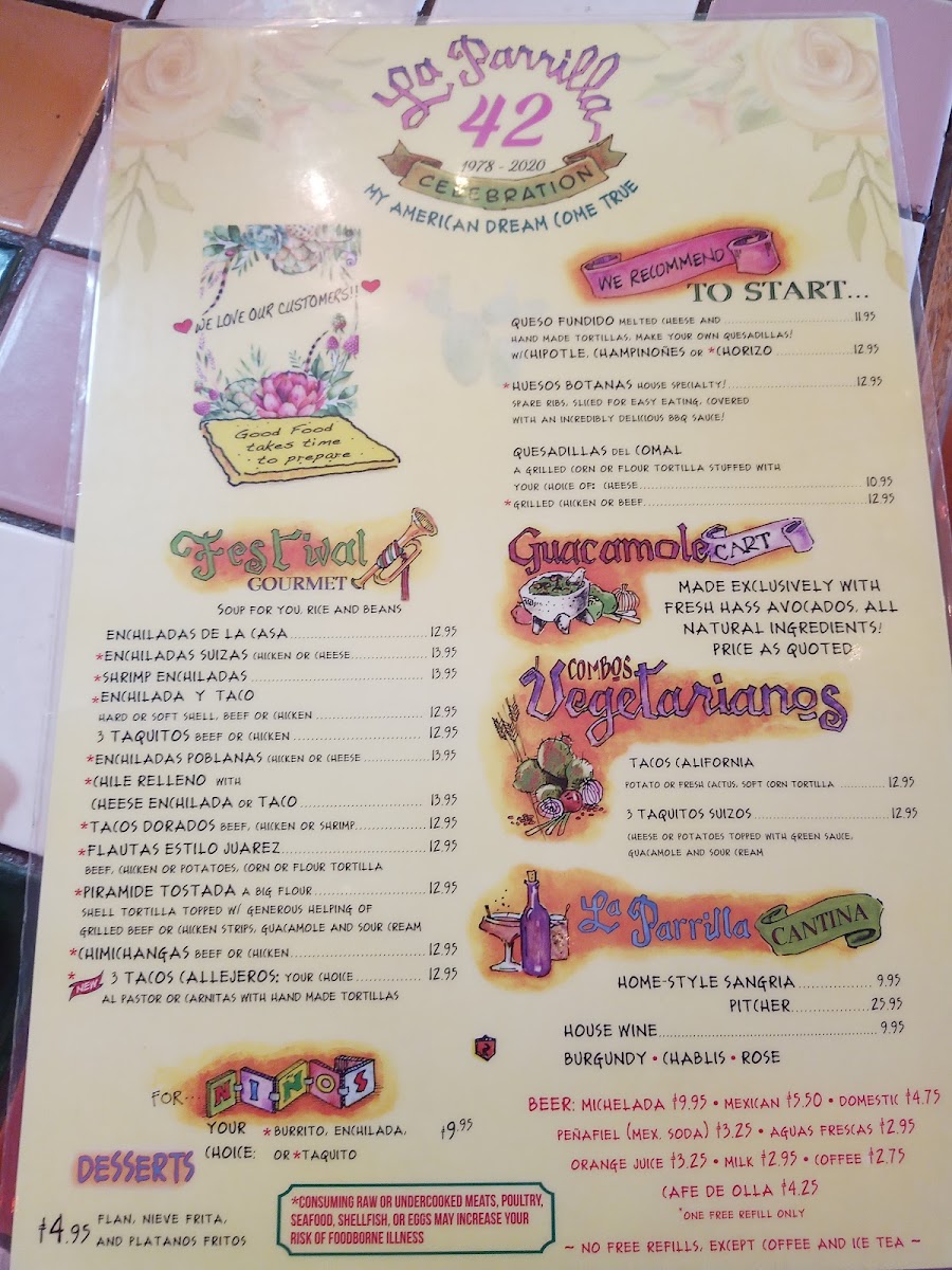 La Parrilla Restaurant Photo Menu 6