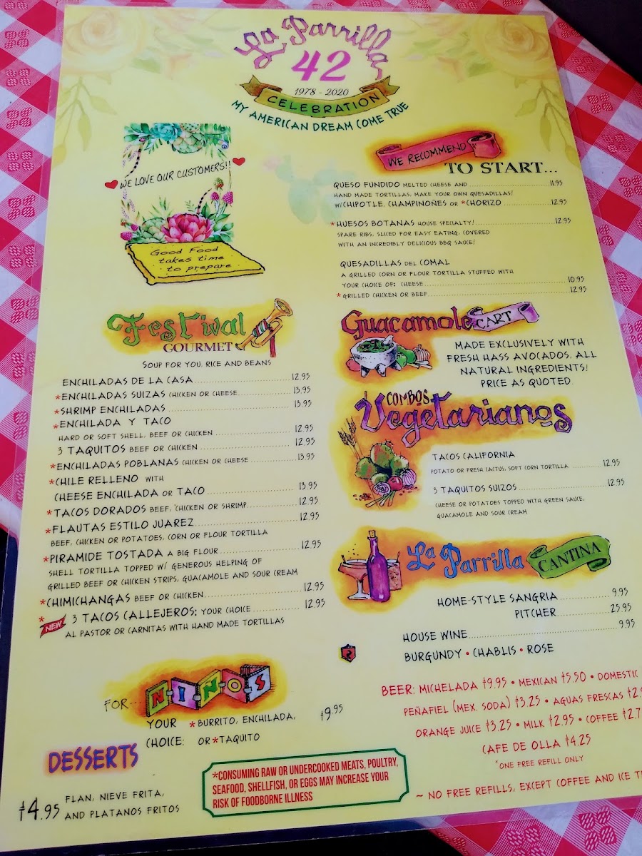 La Parrilla Restaurant Photo Menu 7