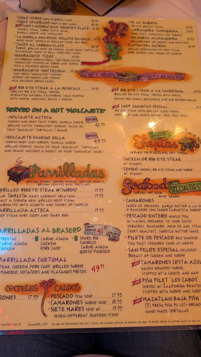 La Parrilla Restaurant Photo Menu 8