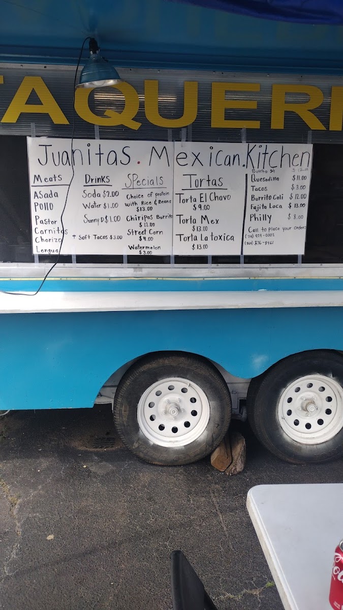 Juanita’s Mexican Kitchen Photo Menu 1