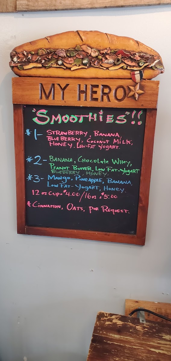 Super Hero Sub Shop Photo Menu 10