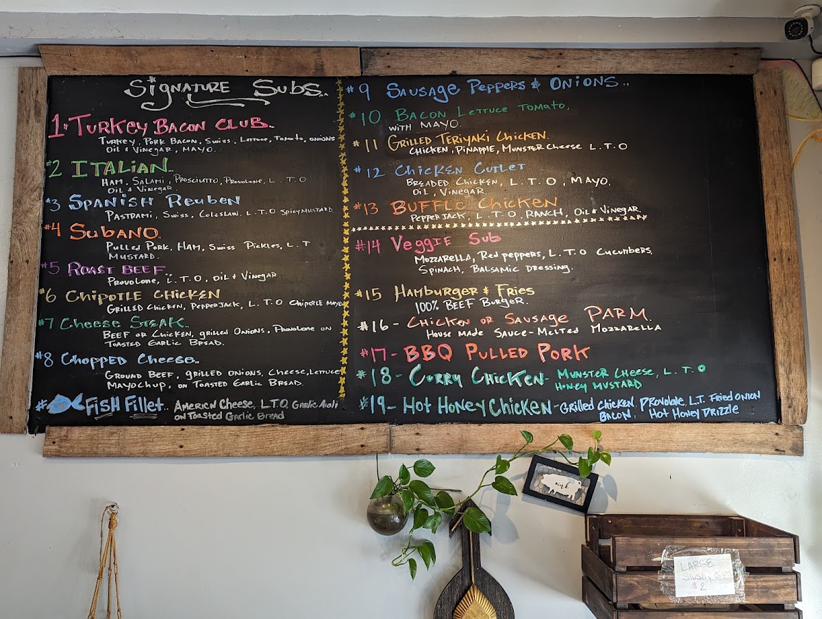 Super Hero Sub Shop Photo Menu 3