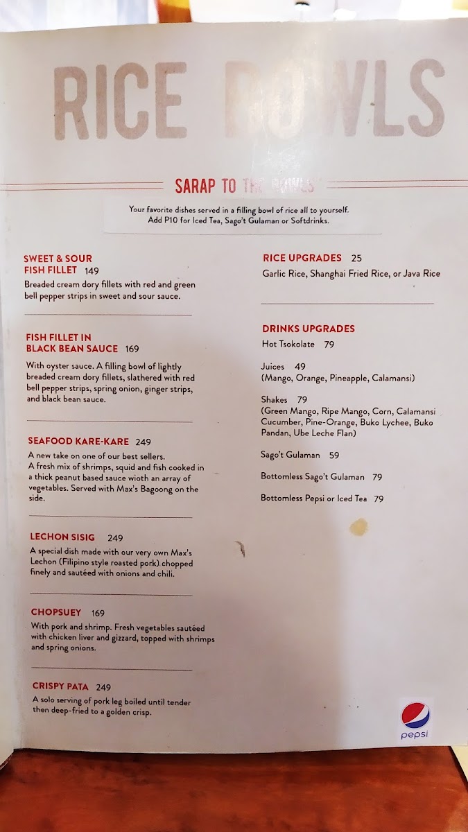 Max's Restaurant Congressional Branch Photo Menu 2