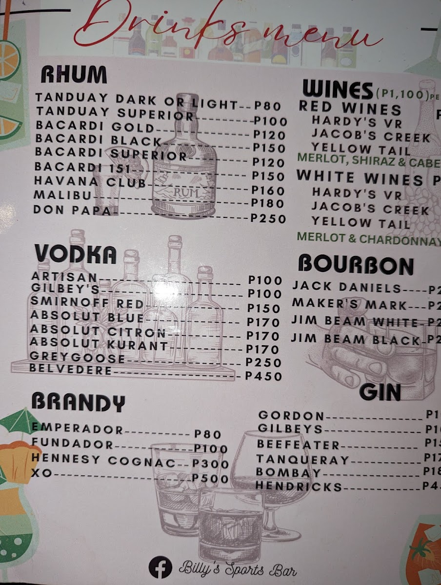 Billy's Sports Bar Photo Menu 10
