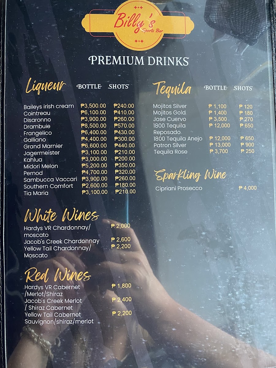 Billy's Sports Bar Photo Menu 2