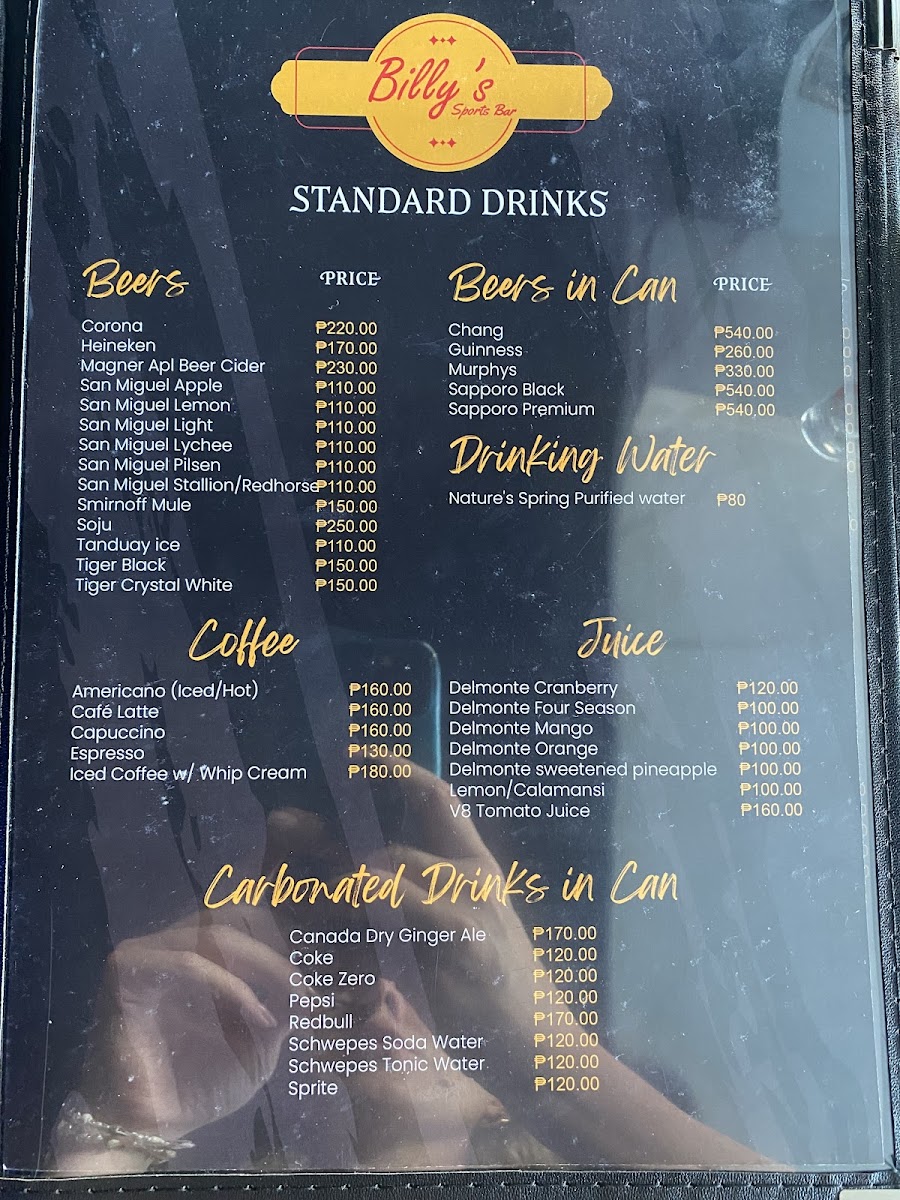 Billy's Sports Bar Photo Menu 4