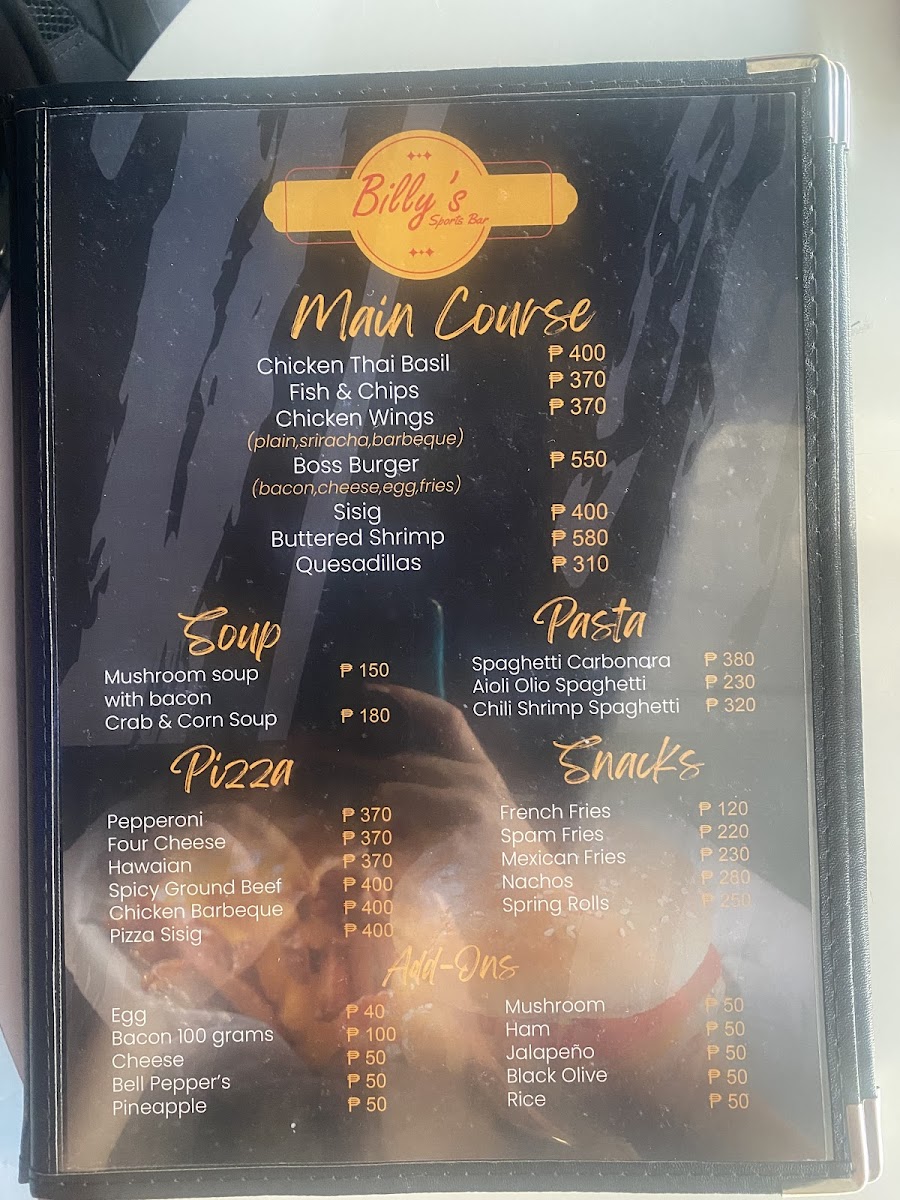 Billy's Sports Bar Photo Menu 5
