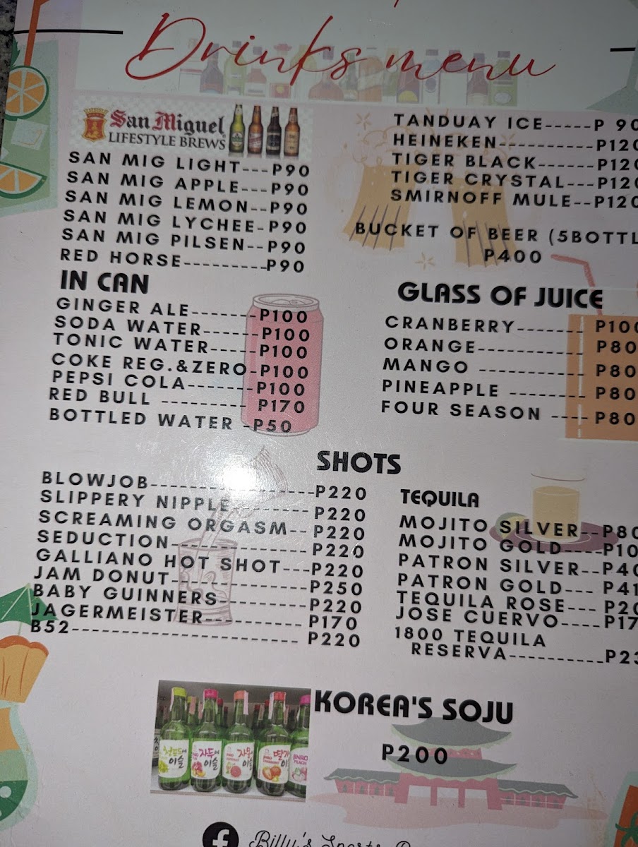 Billy's Sports Bar Photo Menu 7