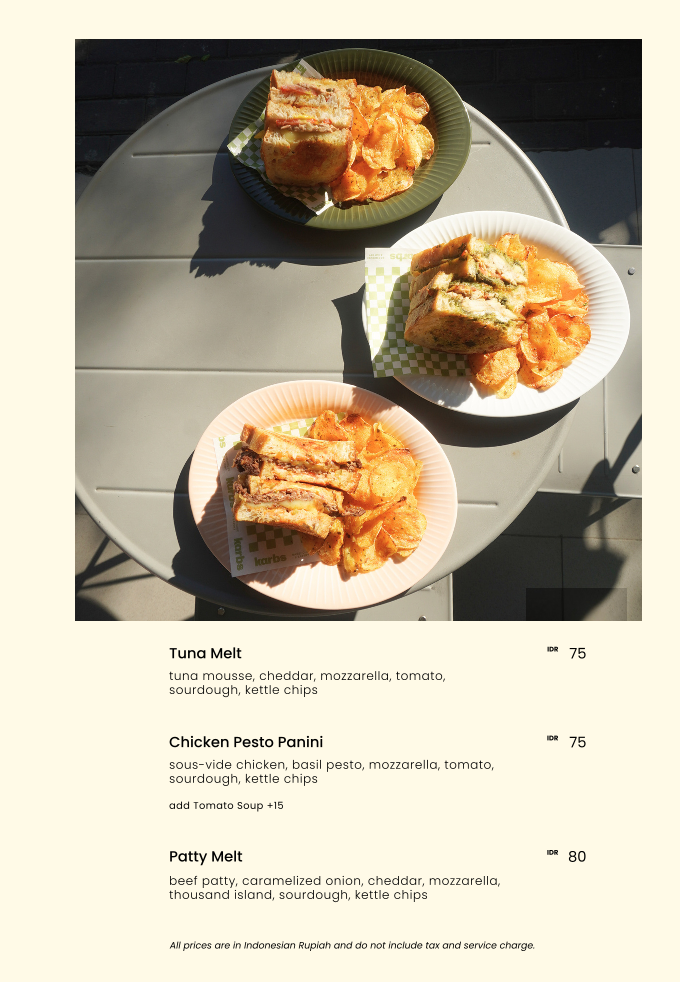 Karbs Cafe, Araya Photo Menu 7