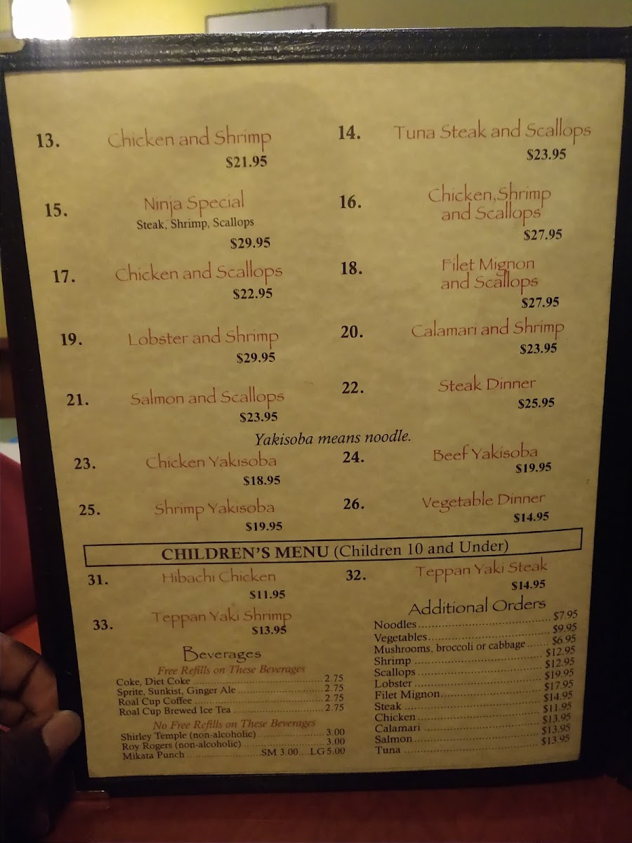 Mikata Japanese Steakhouse & Sushi Bar Photo Menu 7