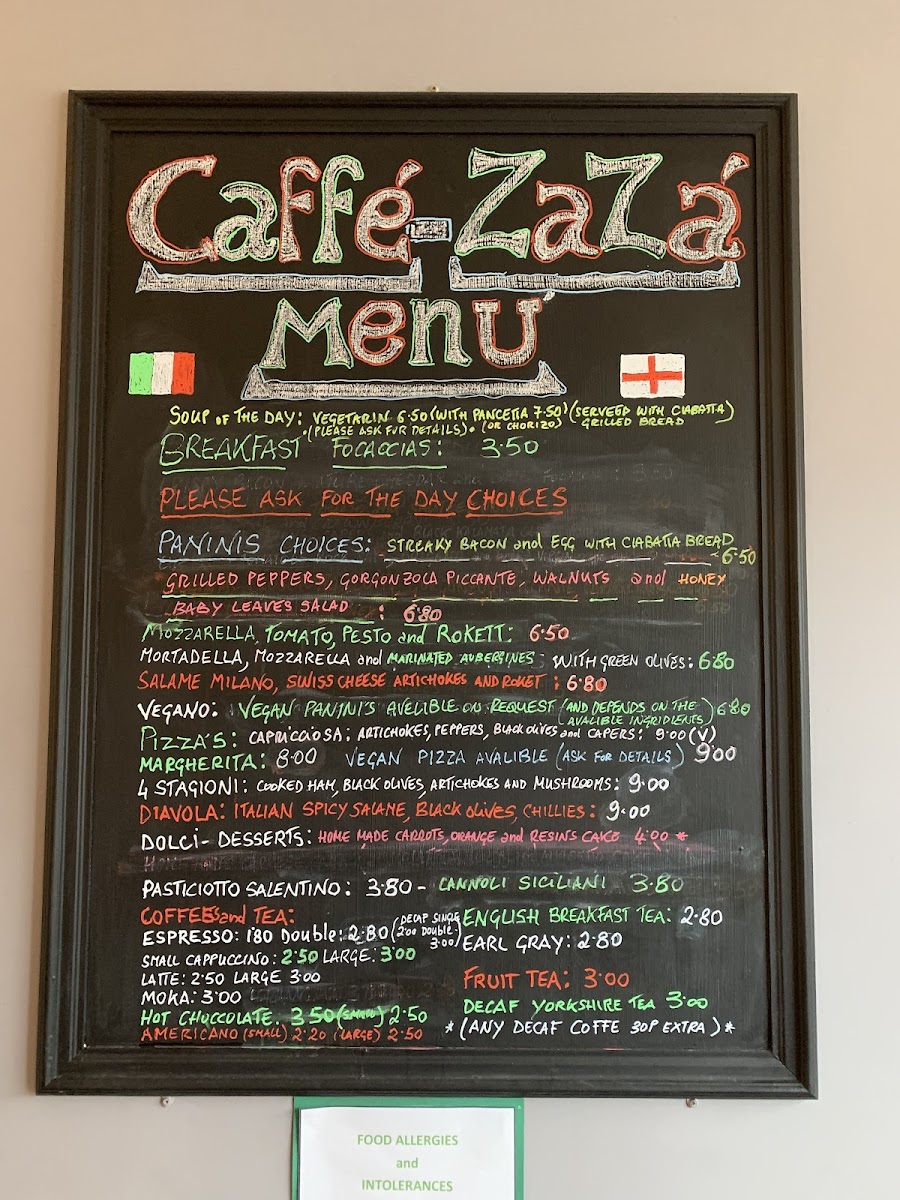 Caffé ZaZá Photo Menu 1