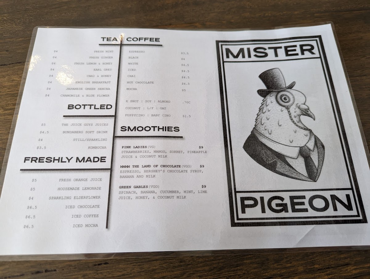 Mister Pigeon Photo Menu 6