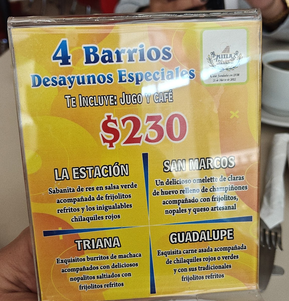 Restaurante Mitla Photo Menu 1