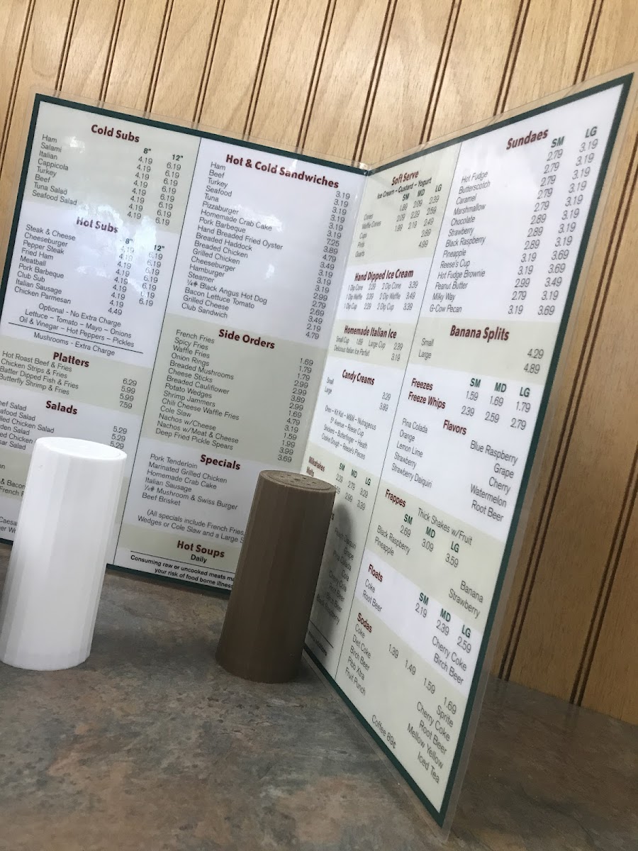Mikie's Ice Cream & Green Cow Photo Menu 5