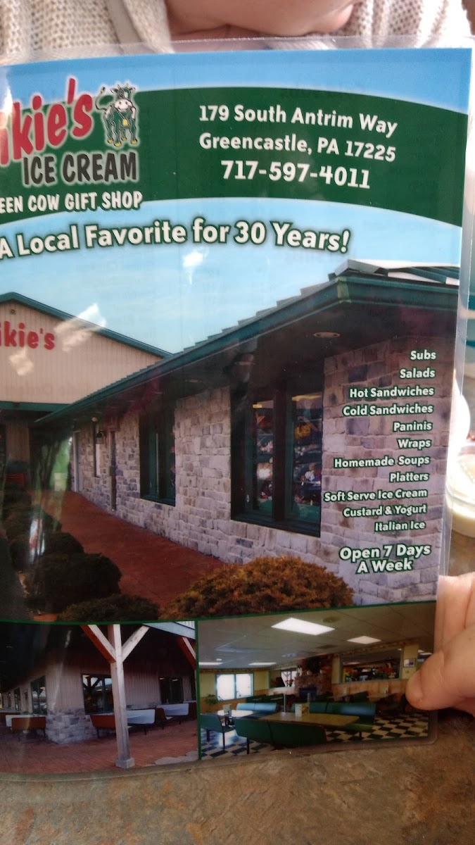 Mikie's Ice Cream & Green Cow Photo Menu 6