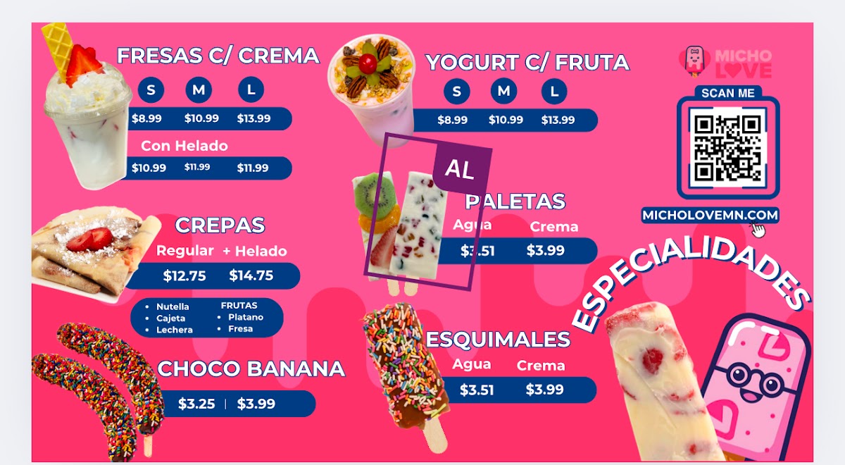 Micho love Photo Menu 1