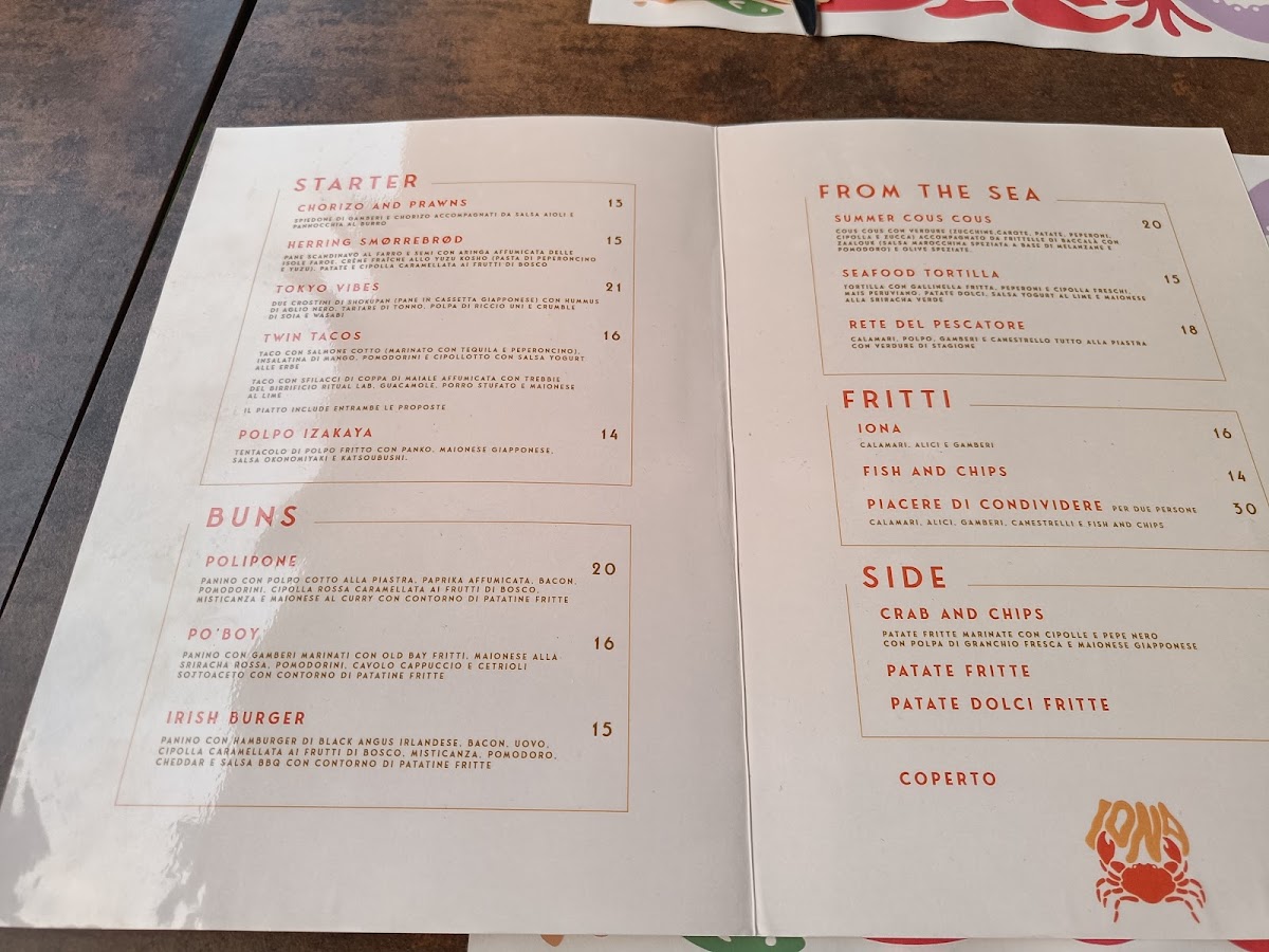 Iona seafood pub Photo Menu 7