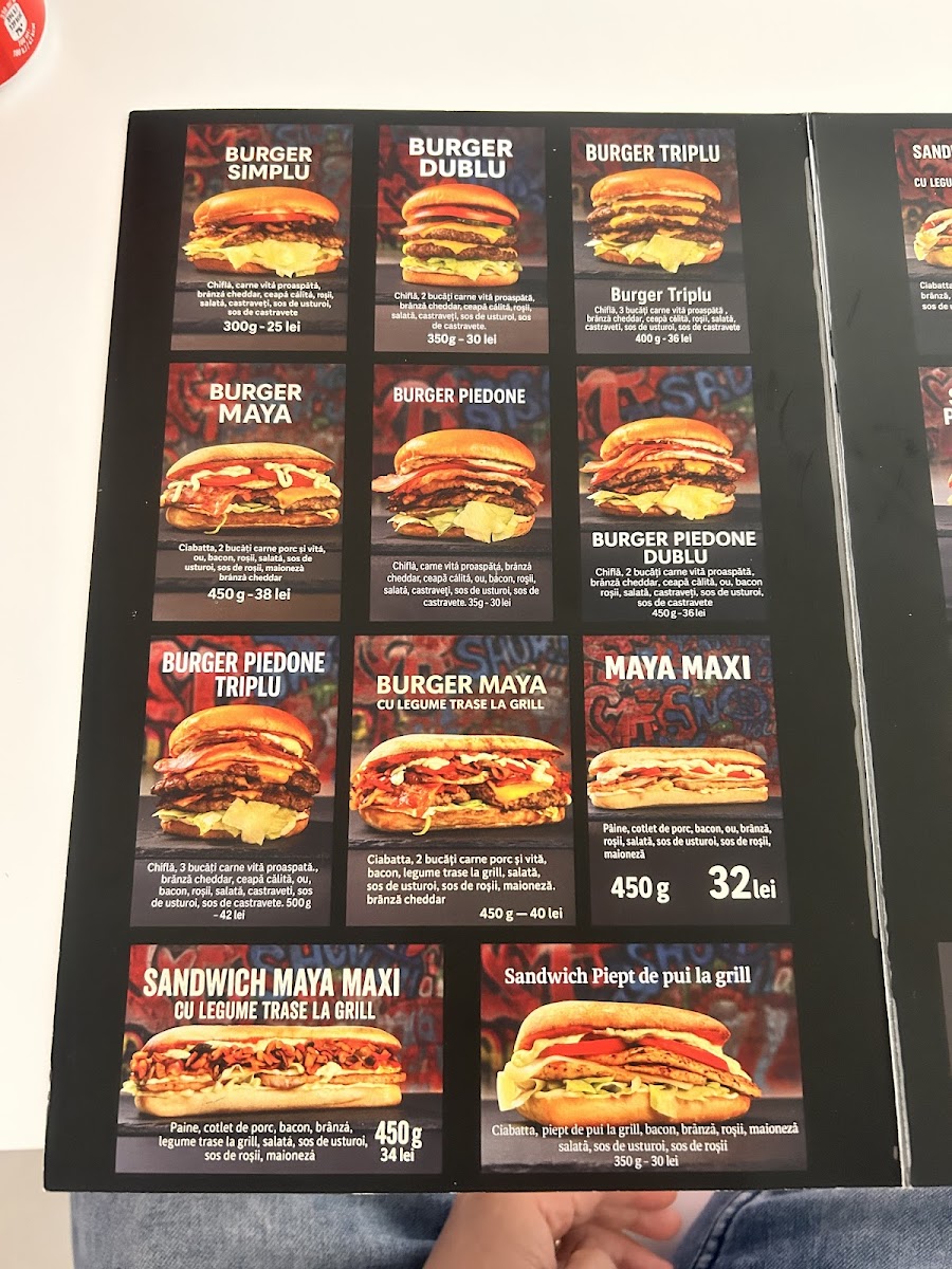 Maya'Sandwich & Burger Photo Menu 4