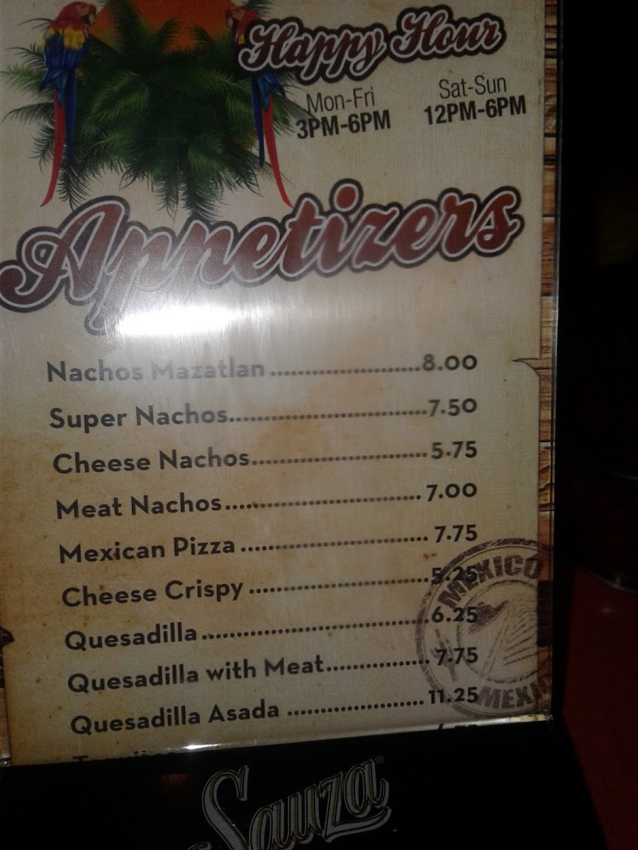 Playa Mazatlan Restaurant Photo Menu 6