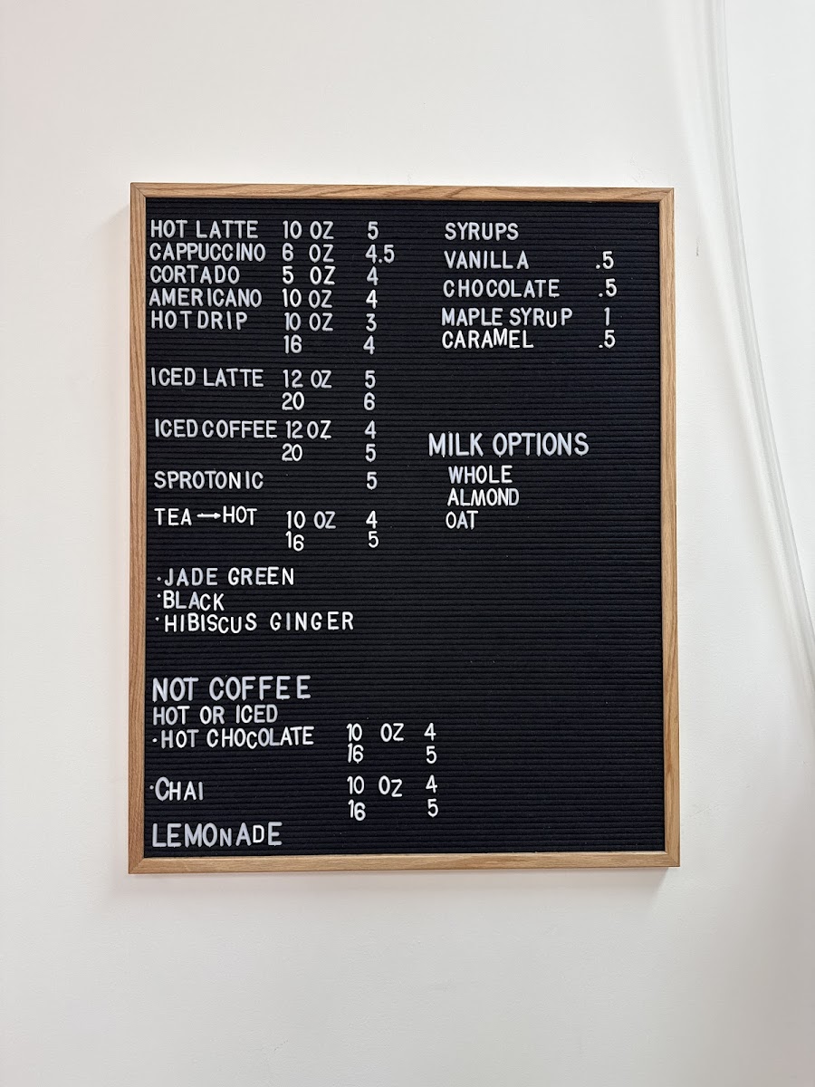 Victoria Coffee Photo Menu 1
